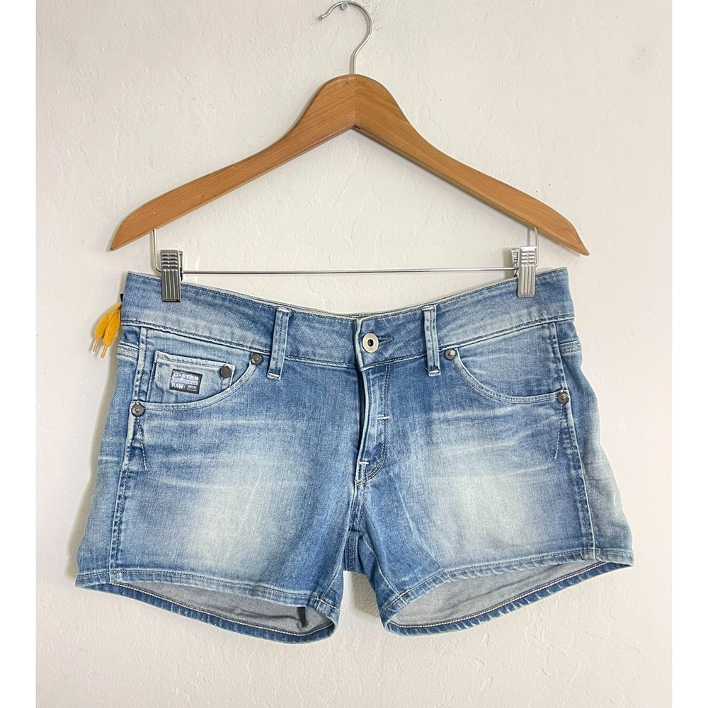 G Star Original Raw Jean Shorts sz 30 Kitson Collab Denim Womens Y2K Style